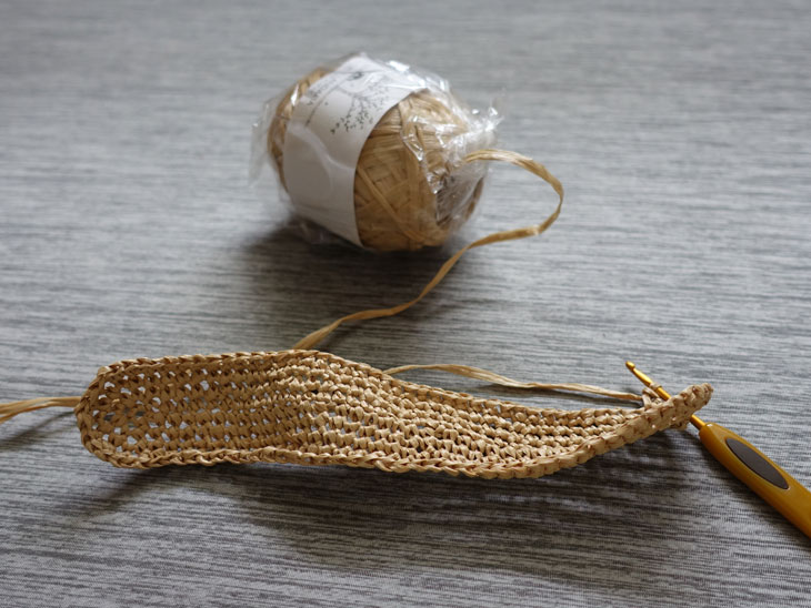 エコアンダリヤのワッフル編みバッグ2